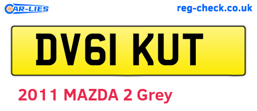 DV61KUT are the vehicle registration plates.