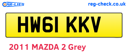 HW61KKV are the vehicle registration plates.