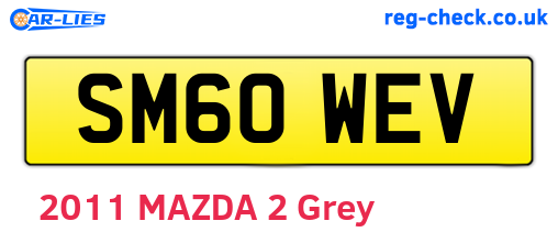 SM60WEV are the vehicle registration plates.