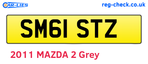 SM61STZ are the vehicle registration plates.