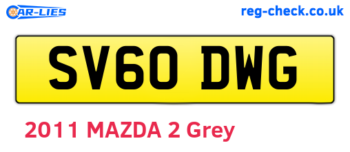 SV60DWG are the vehicle registration plates.