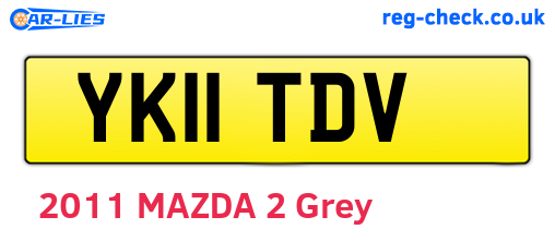 YK11TDV are the vehicle registration plates.