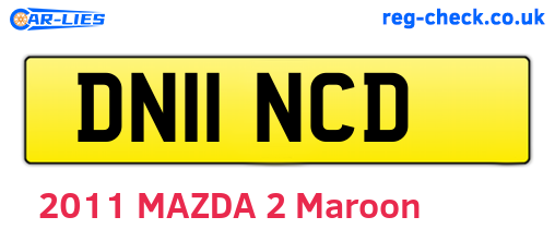 DN11NCD are the vehicle registration plates.