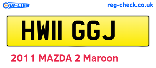 HW11GGJ are the vehicle registration plates.
