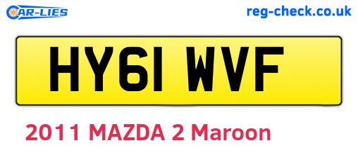 HY61WVF are the vehicle registration plates.