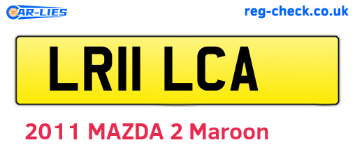 LR11LCA are the vehicle registration plates.
