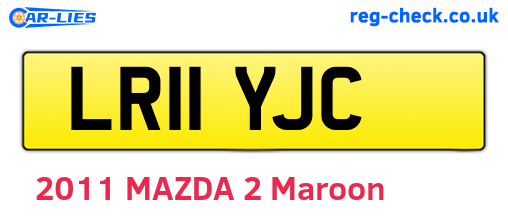 LR11YJC are the vehicle registration plates.
