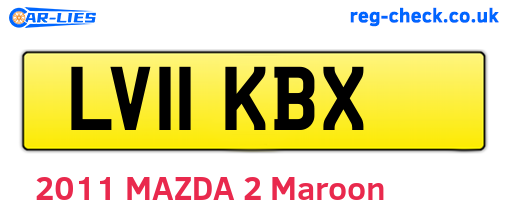LV11KBX are the vehicle registration plates.