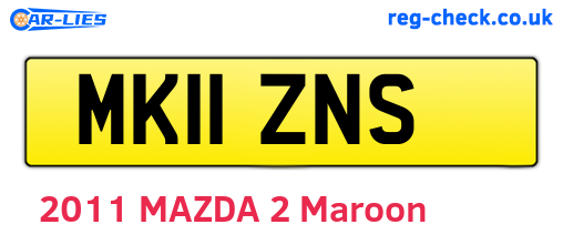 MK11ZNS are the vehicle registration plates.