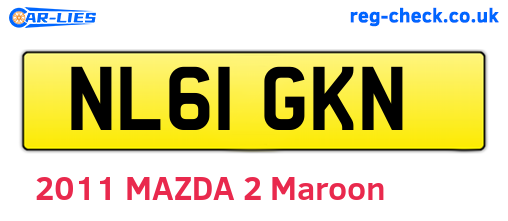 NL61GKN are the vehicle registration plates.