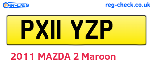 PX11YZP are the vehicle registration plates.