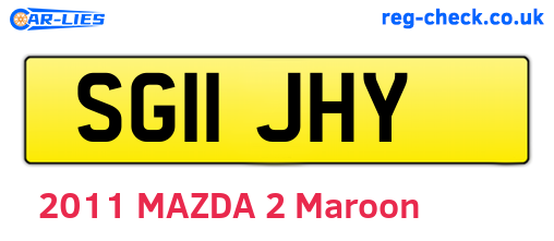 SG11JHY are the vehicle registration plates.