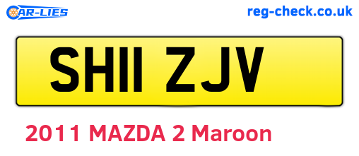 SH11ZJV are the vehicle registration plates.