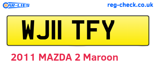 WJ11TFY are the vehicle registration plates.