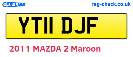YT11DJF are the vehicle registration plates.