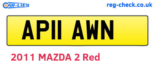AP11AWN are the vehicle registration plates.