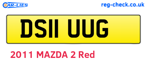 DS11UUG are the vehicle registration plates.