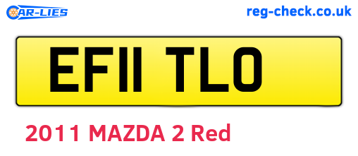 EF11TLO are the vehicle registration plates.