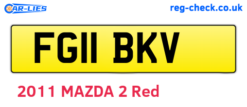 FG11BKV are the vehicle registration plates.