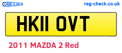 HK11OVT are the vehicle registration plates.