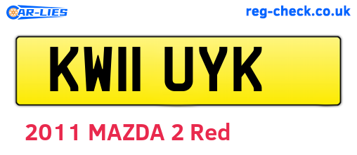 KW11UYK are the vehicle registration plates.