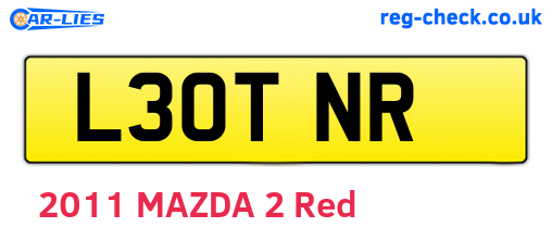 L30TNR are the vehicle registration plates.