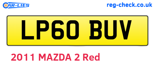 LP60BUV are the vehicle registration plates.