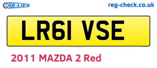 LR61VSE are the vehicle registration plates.