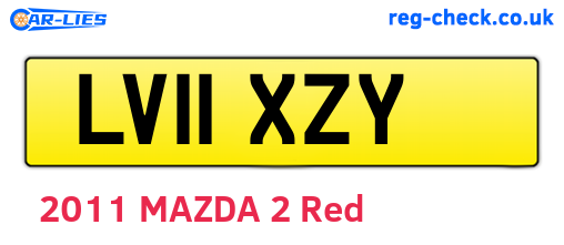LV11XZY are the vehicle registration plates.