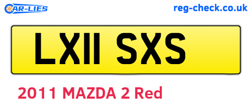 LX11SXS are the vehicle registration plates.