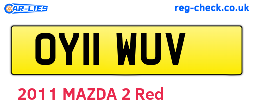 OY11WUV are the vehicle registration plates.