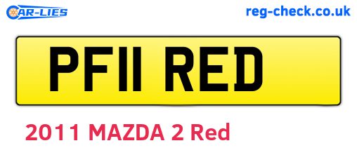 PF11RED are the vehicle registration plates.