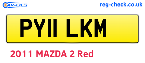 PY11LKM are the vehicle registration plates.