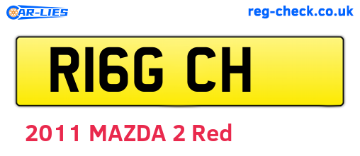 R16GCH are the vehicle registration plates.