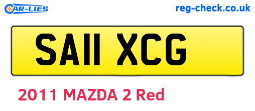 SA11XCG are the vehicle registration plates.