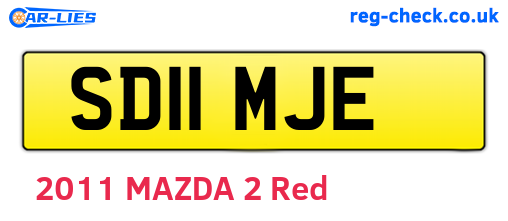 SD11MJE are the vehicle registration plates.