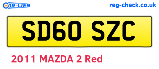 SD60SZC are the vehicle registration plates.