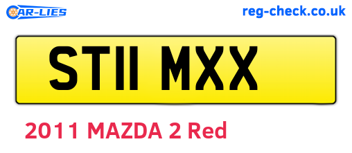 ST11MXX are the vehicle registration plates.