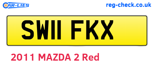 SW11FKX are the vehicle registration plates.