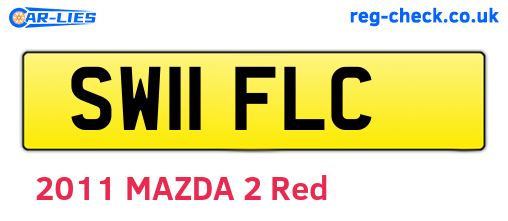 SW11FLC are the vehicle registration plates.