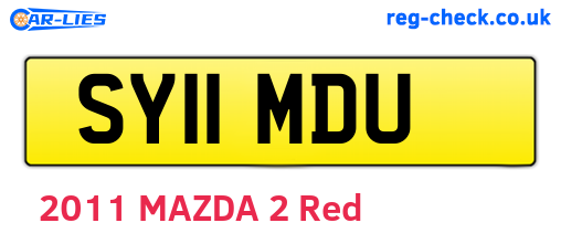 SY11MDU are the vehicle registration plates.