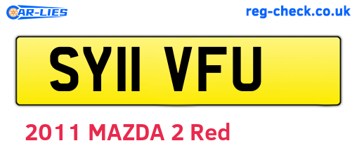 SY11VFU are the vehicle registration plates.