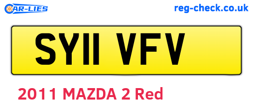 SY11VFV are the vehicle registration plates.