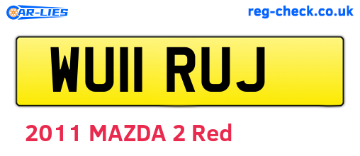 WU11RUJ are the vehicle registration plates.