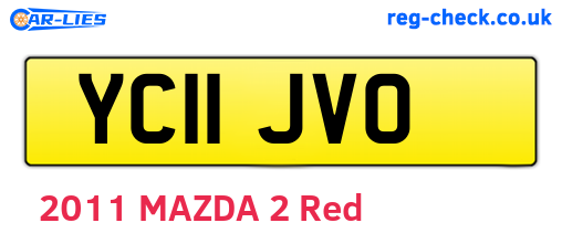 YC11JVO are the vehicle registration plates.