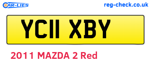 YC11XBY are the vehicle registration plates.