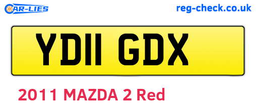 YD11GDX are the vehicle registration plates.