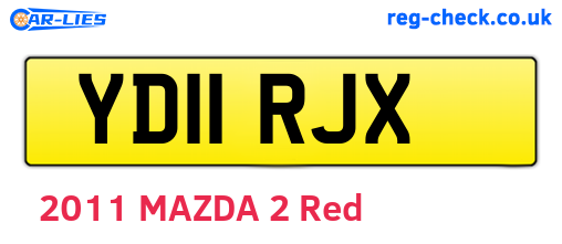 YD11RJX are the vehicle registration plates.