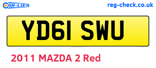 YD61SWU are the vehicle registration plates.