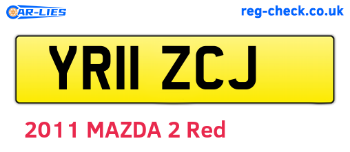 YR11ZCJ are the vehicle registration plates.